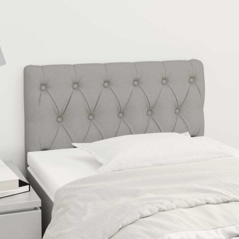 Coussin De Tête De Lit 140 Cm Gris Clair – Housse Tissu, Accessoire Lit Neuf