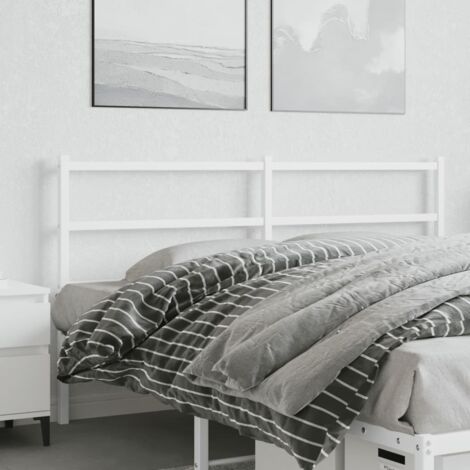 Tête de lit métal-Panneau de lit-Accessoire de Lit blanc 160 cm 251061 (1/5)