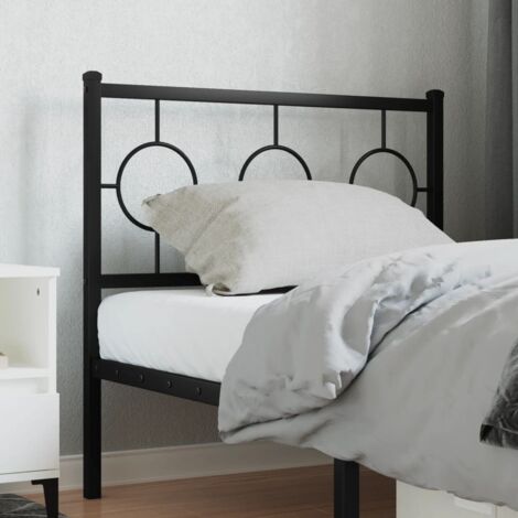 Tête de lit métal-Panneau de lit-Accessoire de Lit noir 90 cm 105975 (1/5)