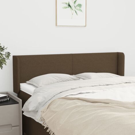 Tête de lit avec oreilles-Panneau de lit avec oreilles Marron Foncé ...