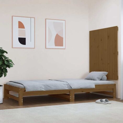 Tête de lit murale-Panneau de lit suspendu Marron miel 82,5x3x90 cm Bois massif de pin 378882 (1/5)