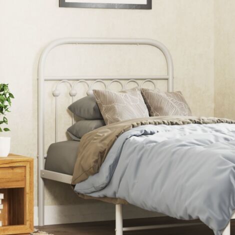 Tête de lit métal-Panneau de lit-Accessoire de Lit blanc 75 cm 630571 (1/5)