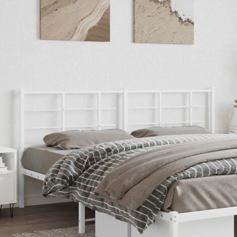 Tête de lit métal-Panneau de lit-Accessoire de Lit blanc 180 cm 825031 (1/5)