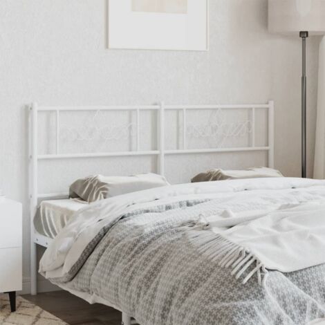 Tête de lit métal-Panneau de lit-Accessoire de Lit blanc 120 cm 245304 (1/5)