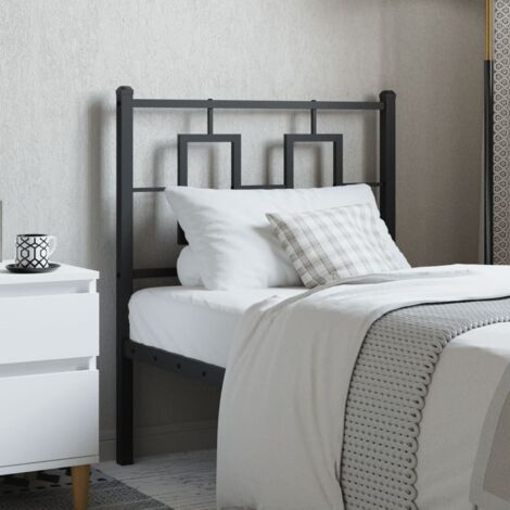 Tête de lit métal-Panneau de lit-Accessoire de Lit noir 75 cm 184941 (1/5)