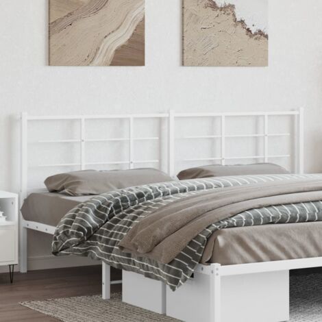 Tête de lit métal-Panneau de lit-Accessoire de Lit blanc 200 cm 984719 (1/5)