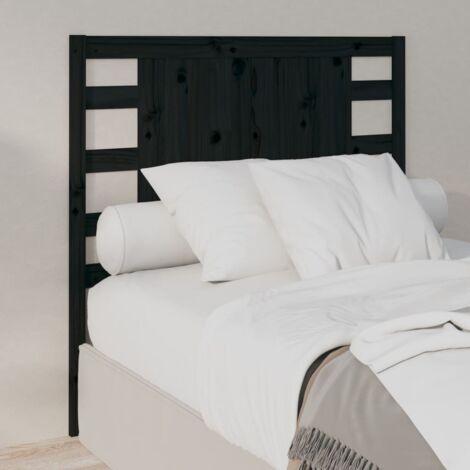 Tête de lit-Panneau de lit-Accessoire de Lit Noir 96x4x100 cm Bois massif de pin 270123 (1/5)