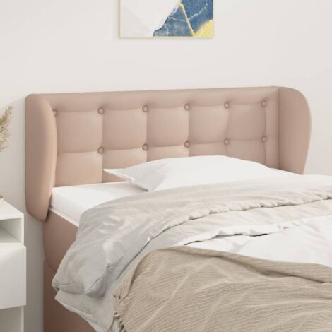 Tête de lit avec oreilles-Panneau de lit avec oreilles Cappuccino 93x23x78/88 cm Similicuir 953379 (1/5)