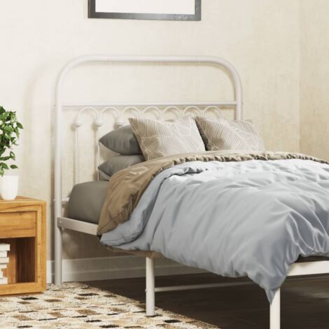 Tête de lit métal-Panneau de lit-Accessoire de Lit blanc 90 cm 285569 (1/5)
