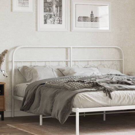 Tête de lit métal-Panneau de lit-Accessoire de Lit blanc 183 cm 546223 (1/5)