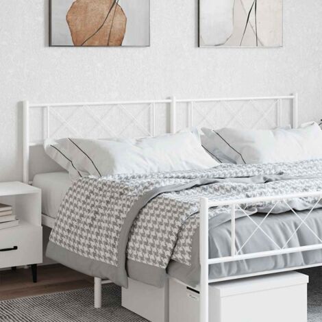 Tête de lit métal-Panneau de lit-Accessoire de Lit blanc 180 cm 948840 (1/5)