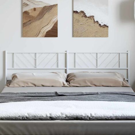 Tête de lit métal-Panneau de lit-Accessoire de Lit blanc 193 cm 966966 (1/5)