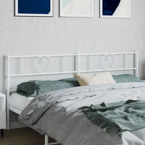 Tête de lit métal-Panneau de lit-Accessoire de Lit blanc 193 cm 272616 (1/5)