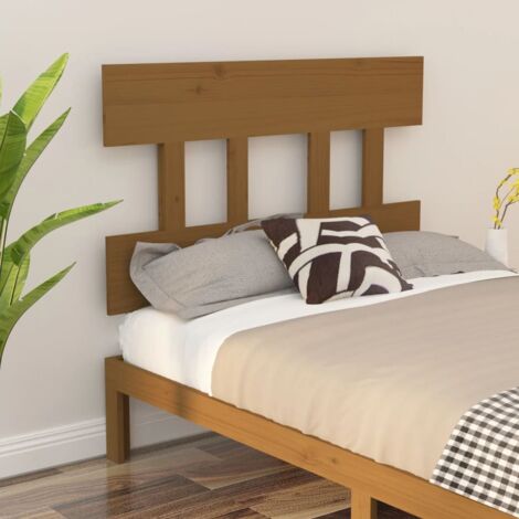 Tête de lit-Panneau de lit-Accessoire de Lit Marron miel 93,5x3x81 cm Bois massif de pin 366742 (1/5)