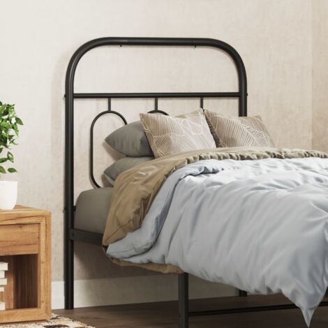 Tête de lit métal-Panneau de lit-Accessoire de Lit noir 75 cm 848729 (1/5)