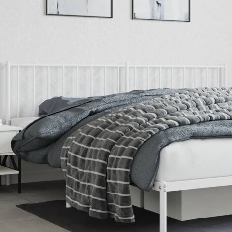 Tête de lit métal-Panneau de lit-Accessoire de Lit blanc 200 cm 968337 (1/5)