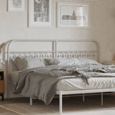 Tête de lit métal-Panneau de lit-Accessoire de Lit blanc 180 cm 663396 (1/5)