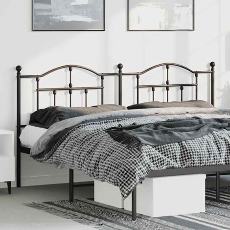 Tête de lit métal-Panneau de lit-Accessoire de Lit noir 180 cm 859520 (1/5)