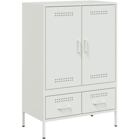 Armoire De Rangement Blanche - 42,5 X 35 X 101,5 Cm, En Acier, Neuve Sous Emballage