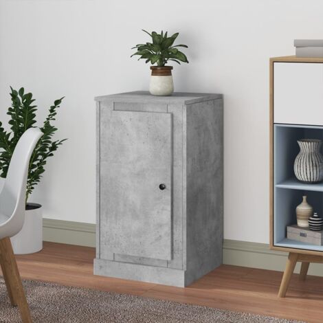 Buffet-Meuble de rangement gris béton 37,5x35,5x67,5 cm bois d'ingénierie 103767 (1/5)