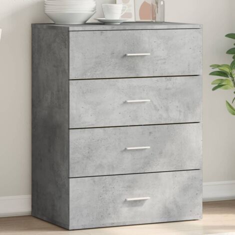 Buffet-Meuble de rangement gris béton 60x39x80 cm bois d'ingénierie 902137 (1/5)