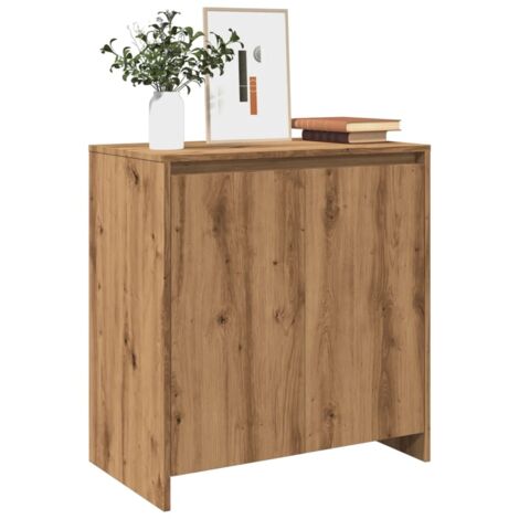 Buffet-Meuble de rangement chêne artisanal 70x41x75 cm bois d'ingénierie 469809 (1/5)