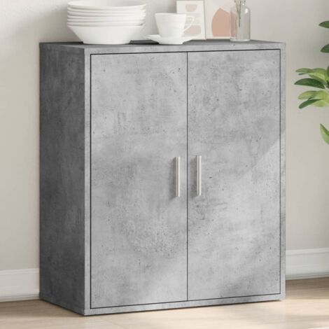 Buffet-Meuble de rangement gris béton 79x38x80 cm bois d'ingénierie 620283 (1/5)