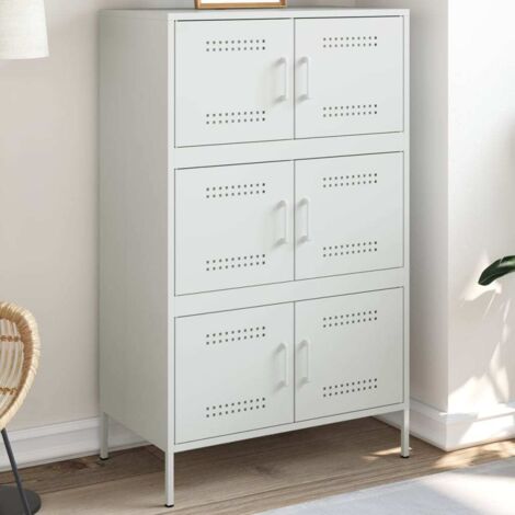 Armoire De Rangement Blanche - 42,5 X 35 X 101,5 Cm, En Acier, Neuve Sous Emballage