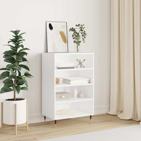 Buffet haut-Armoire de rangement blanc 57x35x90 cm bois d'ingénierie 740535 (1/5)