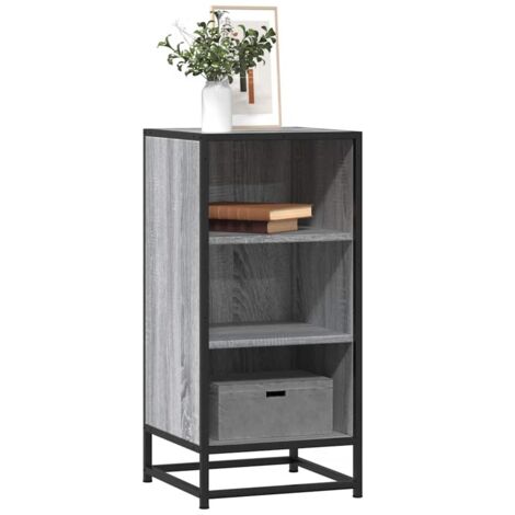 Buffet-Meuble de rangement sonoma gris 35,5x35x76 cm bois d'ingénierie et métal 478522 (1/5)