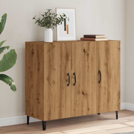 Buffet chêne artisanal 90x34x80 cm bois d'ingénierie - Buffet - Buffets