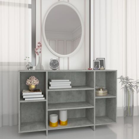 Buffet-Meuble de rangement gris béton 120x30x75 cm bois d'ingénierie 583497 (1/5)