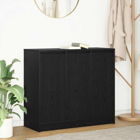 Buffet-Meuble de rangement chêne noir 85x34x76 cm bois d'ingénierie 415399 (1/5)