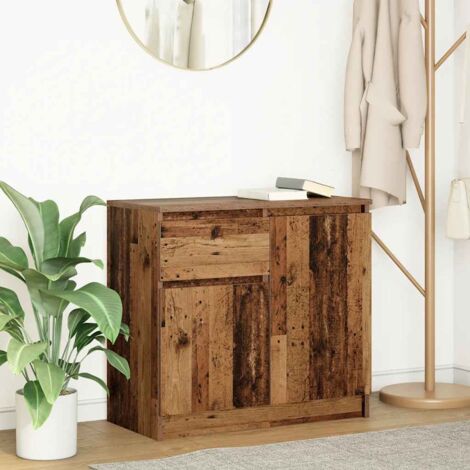Buffet avec tiroir-Meuble de rangement vieux bois 71x35x65 cm bois d'ingénierie 367555 (1/5)