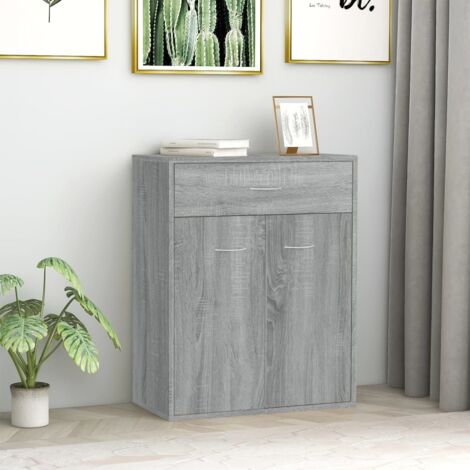 Buffet-Meuble de rangement Sonoma gris 60x30x75 cm Bois d'ingénierie 697008 (1/5)