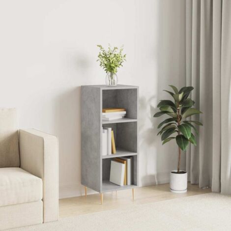 Buffet-Meuble de rangement gris béton 34,5x32,5x90 cm bois d'ingénierie 604784 (1/5)