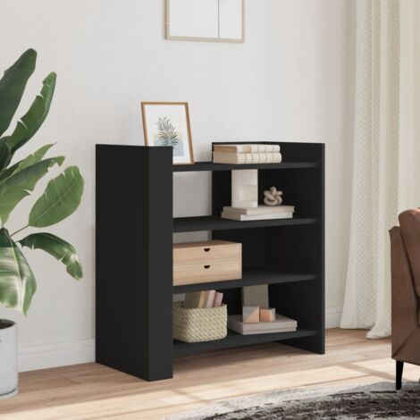 Buffet-Meuble de rangement noir 73,5x35x75 cm bois d'ingénierie 198407 (1/5)