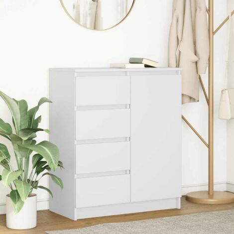 Buffet avec tiroirs-Meuble de rangement blanc 71x35x84 cm bois d'ingénierie 894958 (1/5)
