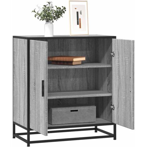 Buffet-Meuble de rangement sonoma gris 68x35x76 cm bois d'ingénierie et métal 739821 (1/5)