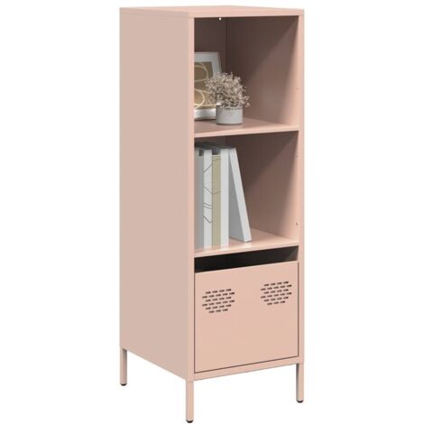 Buffet haut-Armoire de rangement rose 35x39x103,5 cm acier 642371 (1/5)