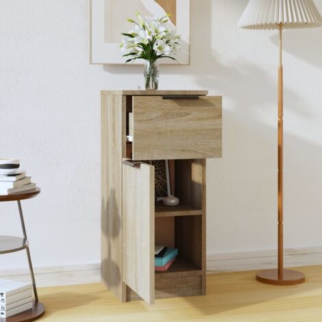 Buffet-Meuble de rangement Chêne sonoma 30x30x70 cm Bois d'ingénierie 808015 (1/5)