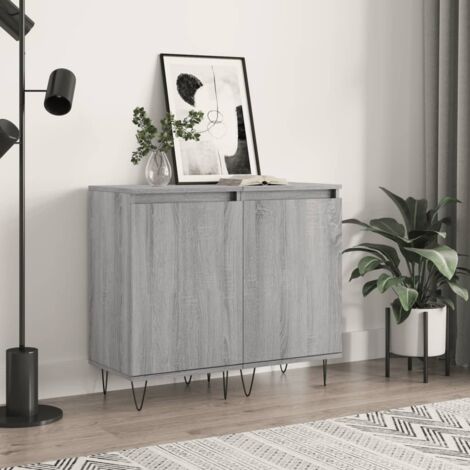 Buffets 2 pcs-Lot de 2 Meuble de rangement sonoma gris 40x35x70 cm bois d'ingénierie 598578 (1/5)