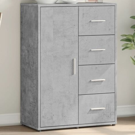 Buffet-Meuble de rangement gris béton 60x31x84 cm bois d'ingénierie 970567 (1/5)