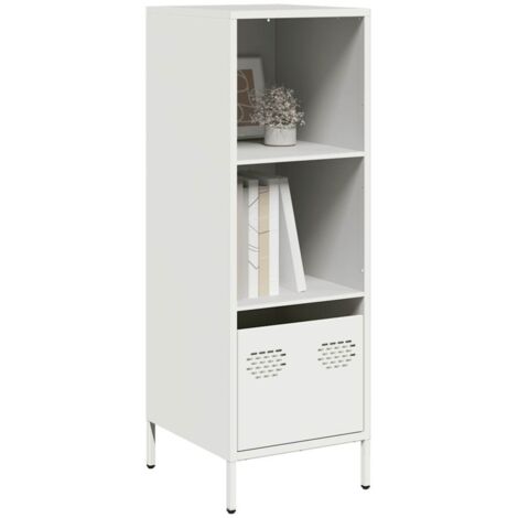 Buffet haut-Armoire de rangement blanc 35x39x103,5 cm acier 963077 (1/5)