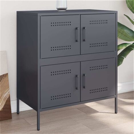 Buffet-Meuble de rangement anthracite 68x39x79 cm acier 530590 (1/5)