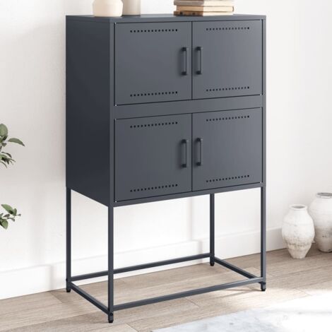 Buffet-Meuble de rangement anthracite 68,5x38,5x107 cm acier 778468 (1/5)