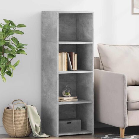 Buffet-Meuble de rangement gris béton 40x41x124 cm bois d'ingénierie 431234 (1/5)