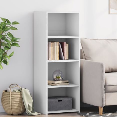 Buffet haut-Armoire de rangement blanc 45x41x124 cm bois d'ingénierie 835256 (1/5)