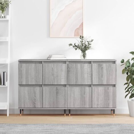 Buffets 2 pcs-Lot de 2 Meuble de rangement sonoma gris bois d'ingénierie 763802 (1/5)