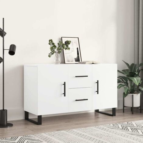 Buffet-Meuble de rangement blanc 100x36x60 cm bois d'ingénierie 917158 (1/5)